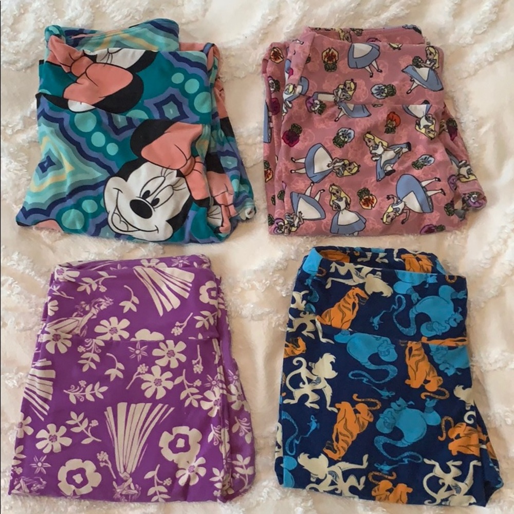 4 pairs Lularoe Disney leggings